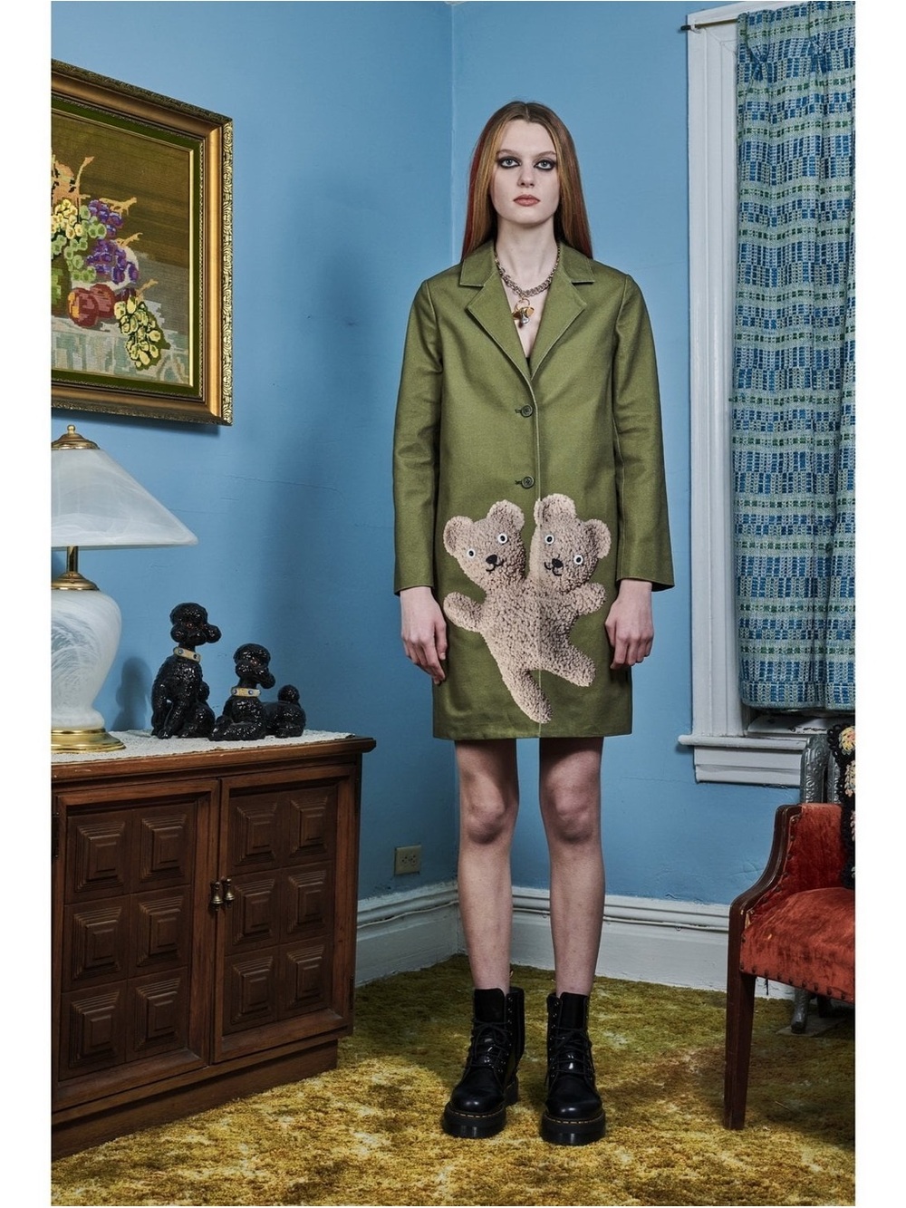 Heaven by Marc Jacobs Double Teddy Bear Trench Coat NWT M